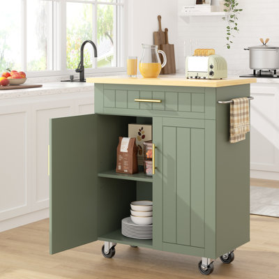 Chariot pour îlot de cuisine roulant avec tablette réglable, armoire de rangement, tiroir et roues verrouillables, îlot de cuisine mobile avec porte-serviettes pour la cuisine et la salle à manger