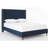 Peyton Upholstered King Bed with 54" Tall Tufted Headboard, Nailhead Trim Wingback, No Box Spring Needed, Blue Velvet-596209582-596209579