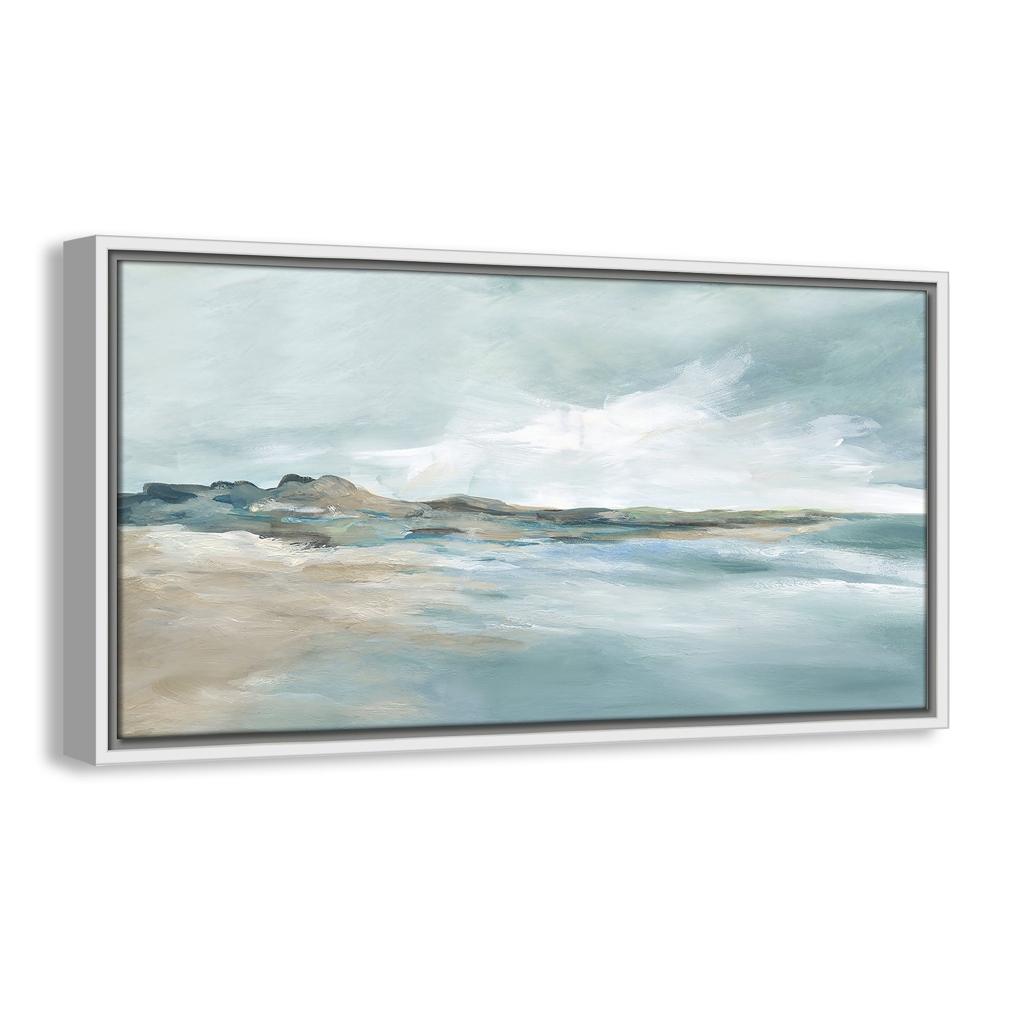 Sandpoint Print by Carol Robinson, 13.5" H x 25.5" W, White