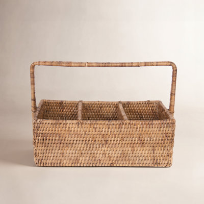 Camden Rattan Rectangle Flatware Caddy