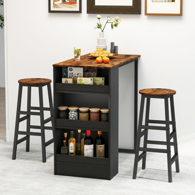 Ensemble de table de bar 3 pièces