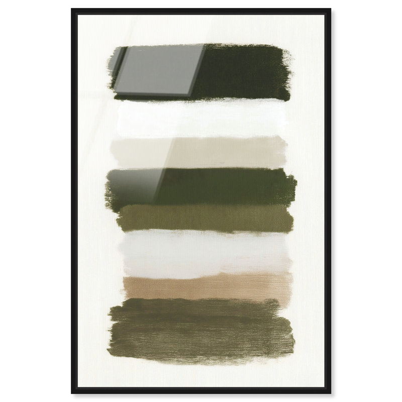 "Olive Stack III", art mural encadré par Art Remedy, cadre noir, 20 x 30, H 31 po x l 21 po, Cadre en acrylique noir