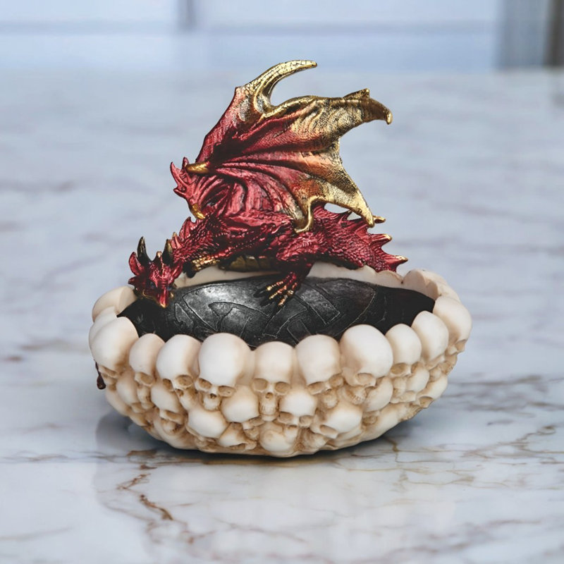 7"W Red Dragon Tray