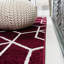 Tapis rouge / blanc Mashawna-2035907952