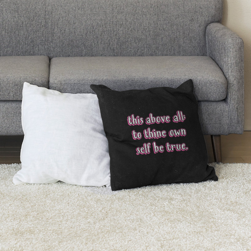Coussin de sol d’inspiration Shakespeare, H 36 po x l 36 po, Rose