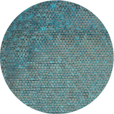 Tapis bleu tissé à la machine