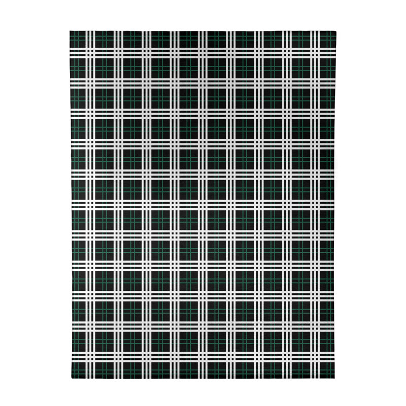 Tapis noir à carreaux, Rectangle 9 pi x 12 pi