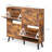 Rustic Weathered Wood Barn Door Shoe Cabinet - Mid-century Tapered Legs & Black Metal Hardware For Modern Rustic Decor