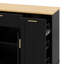 Buffet de rangement moderne avec porte avec support de rangement, îlot de cuisine avec tablettes réglables, support coulissant à 3 niveaux et tiroir-2102313517