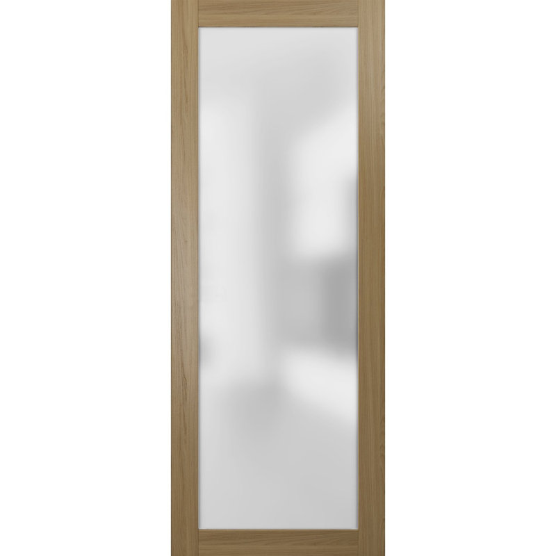Dalle de porte intérieure moderne Planum, 36 po x 96 po, Frêne miel