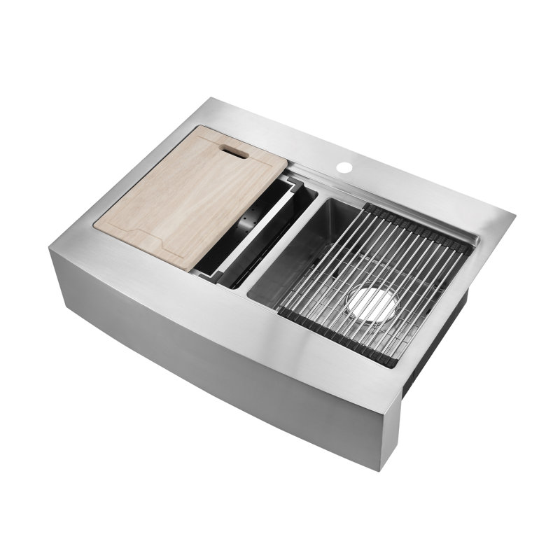 Blanchard 33 " L Dual Mount Double Bowl Stainless Steel Kitchen Sink