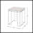 Square End Table With Metal Sled Base