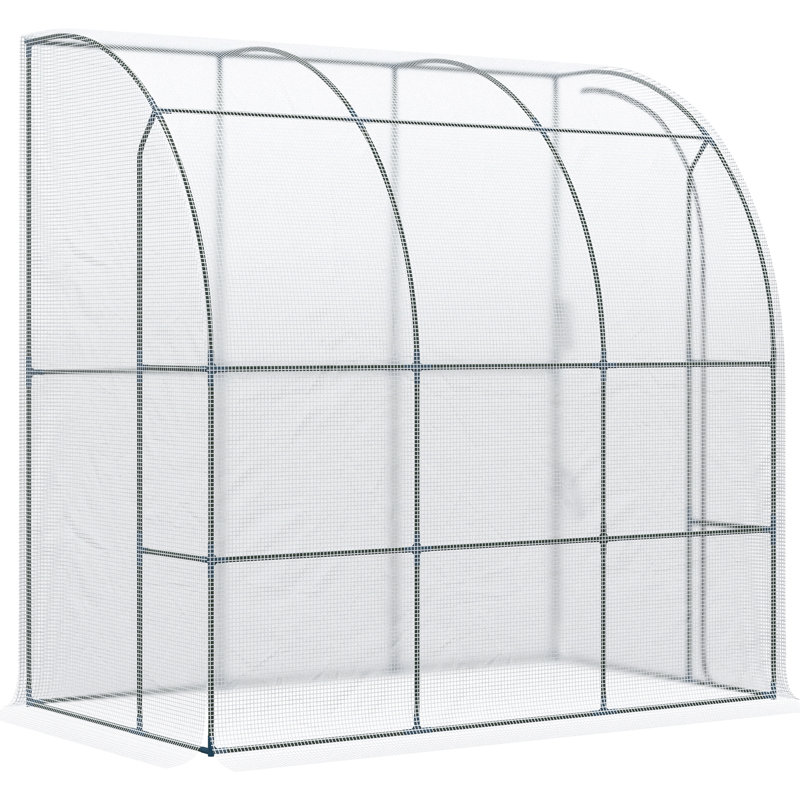 7' X 4' Outdoor Greenhouse, White With Pe Cover - Facilitate Plant Growth And Protection A Design Greenhouse Cover, Offer Spacious Protected Nursery For Growing Different Plants