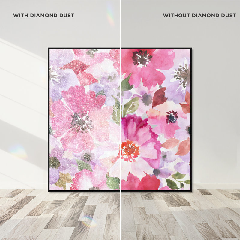 Morning Blossoms Canvas Floral & Botanical Print by Oliver Gal, 13"H x 13"W, Black Frame