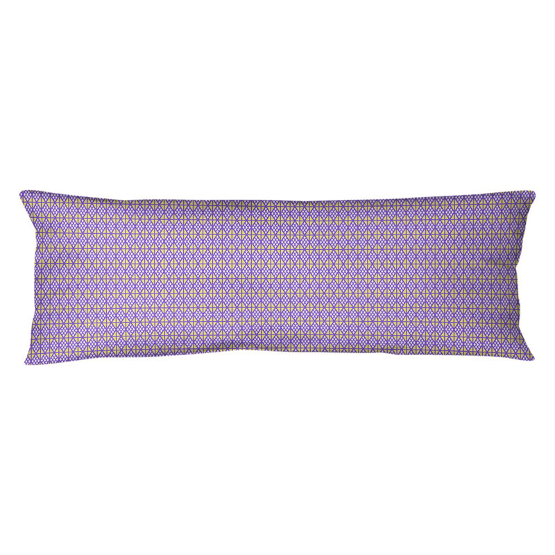 Coussin lombaire Katelyn Elizabeth, Mauve / Jaune, Bourre en polyester, Molleton moelleux