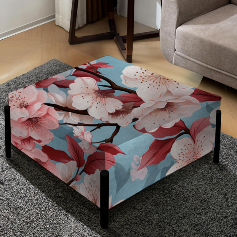 Grand repose-pieds carré Cherry Blossom Bliss II