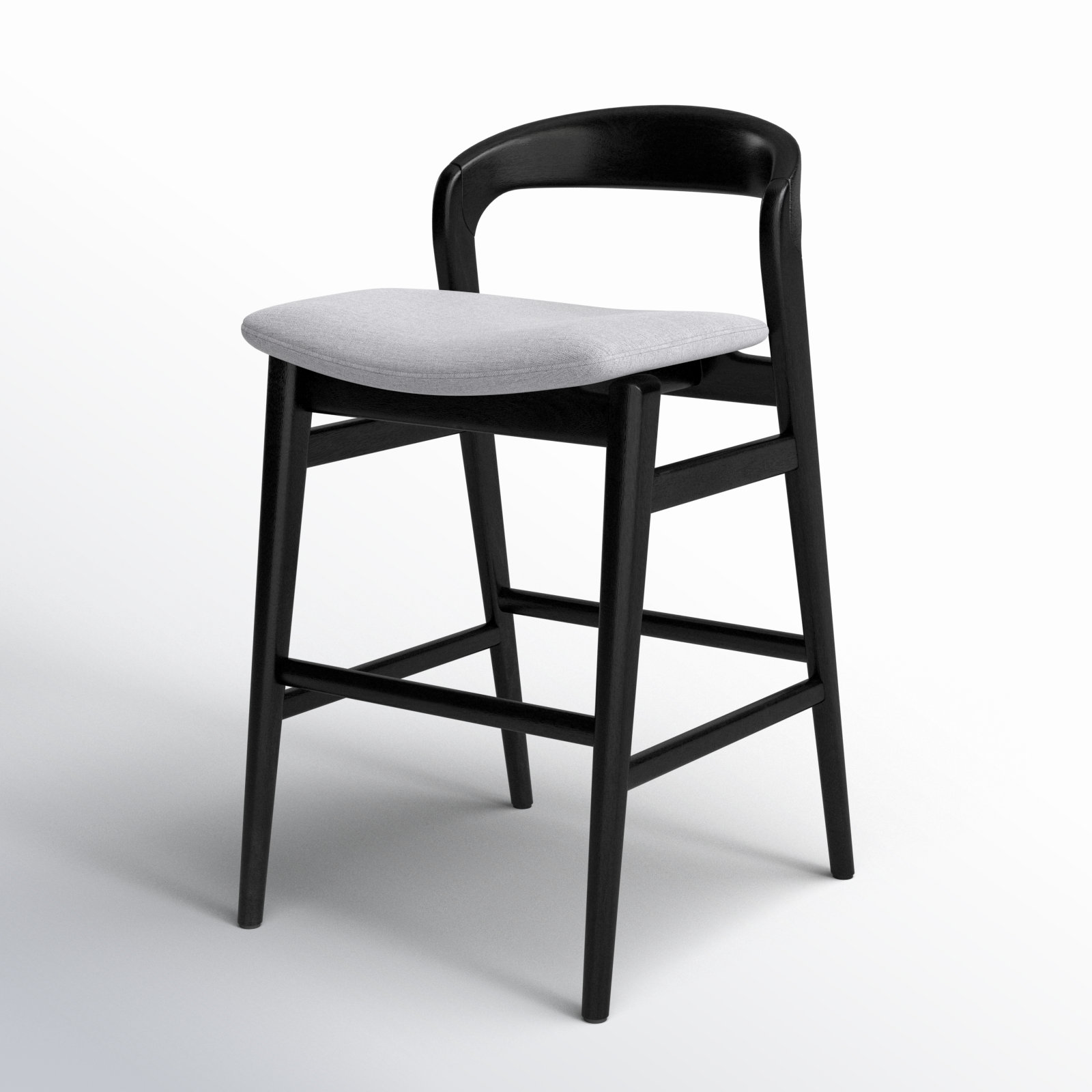 Anela Bar and Counter Stool, Essence Gray/Ebano Frame, Counter Stool (25.25" Seat Height)