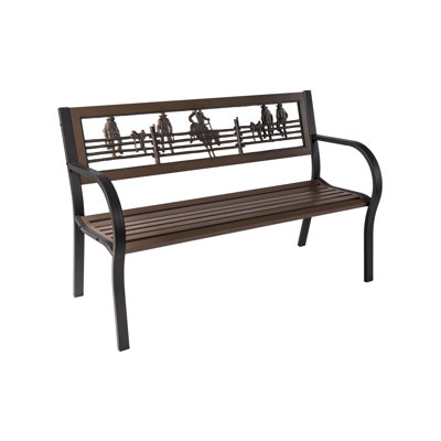Apolonia Tube Steel Park Bench by Gracie Oaks