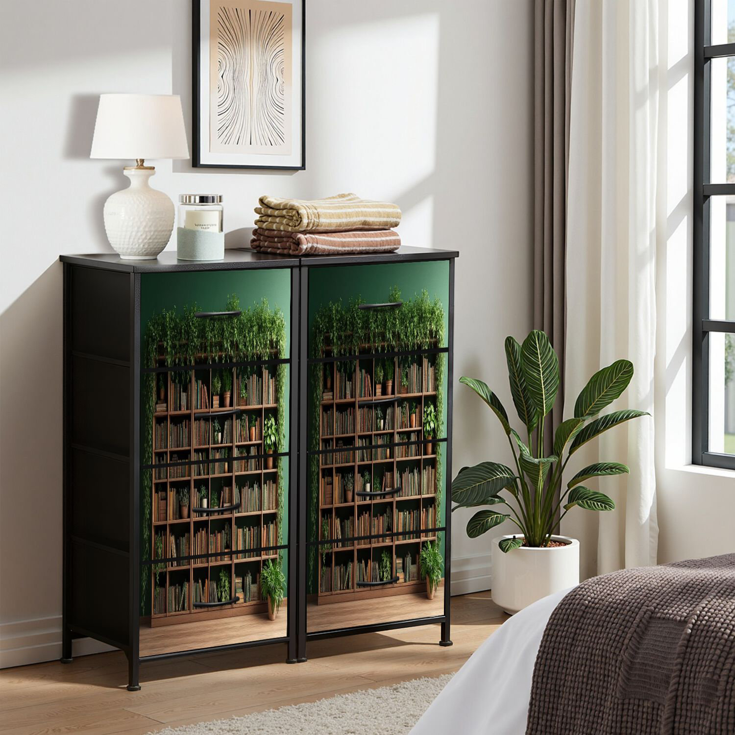 bookshelf dresser for Bedroom Dresser for Closet Green Plant Book Bookshelf Plant Potted Reading Wall Art Dressers & Chests of Drawers Fabric Closet drawer dresser Cotswold Grey Painted Medium Sideboard