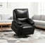 Fauteuil inclinable électrique en similicuir avec télécommande, noir
