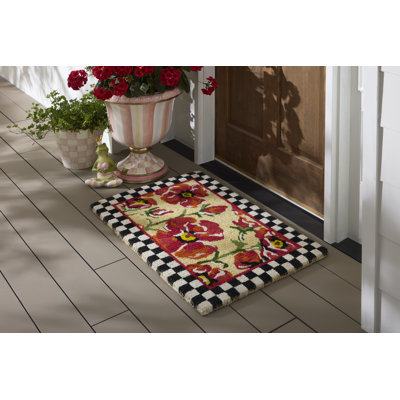 Red Poppies Entrance Mat