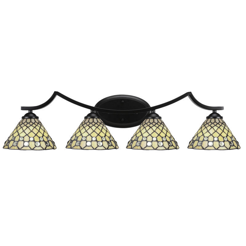 Zilo 4 Light Bath Bar, Matte Black
