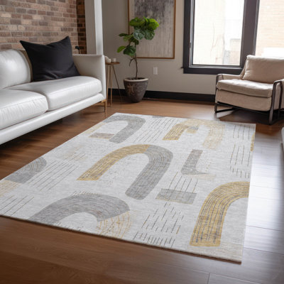 Tapis argenté intérieur / extérieur lavable à la machine Cinead ACN1698
