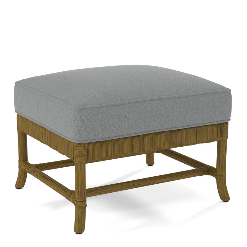 Lafayette Ottoman, Blueberry, Light Blue Performance Fabric; 0851-55