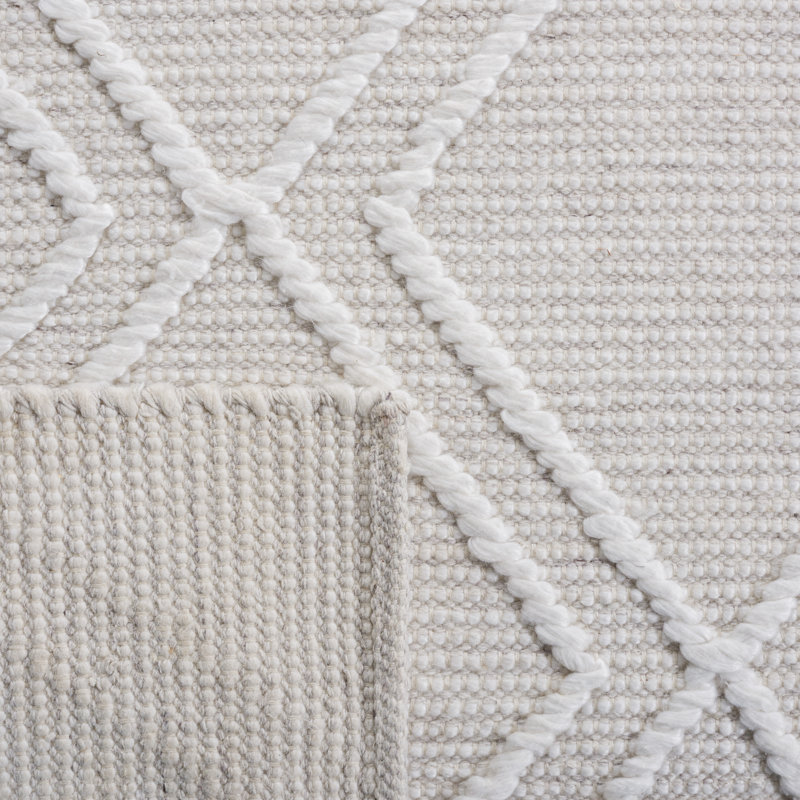 Tapis géométrique tissé à la main Kilim, Carré 6 pi
