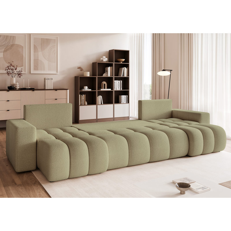 5 Seater Sofa Bed, Green