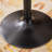 Black Round Top With Black Leg And Base Metal Bar Table
