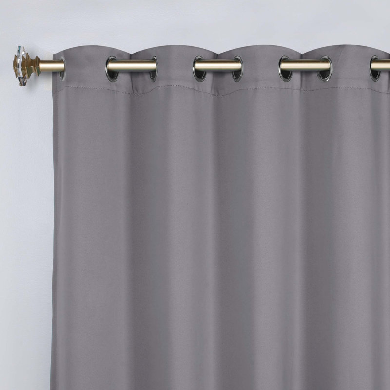 Paire de rideaux obscurcissant avec œillets Millendon, Argent, L 46 po x L 96 po