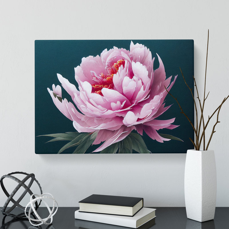 Marvellous Peony Flower - Wrapped Canvas, 50cm H x 76cm W x 3cm D