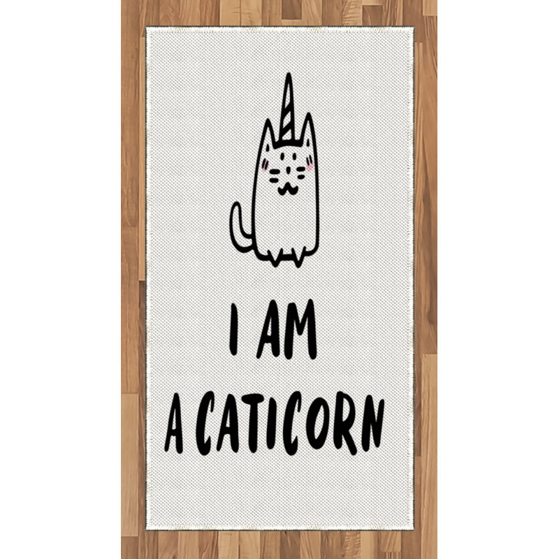 Tapis décoratif Fontenot Unicorn, Rectangle 2 pi 7 po x 5 pi