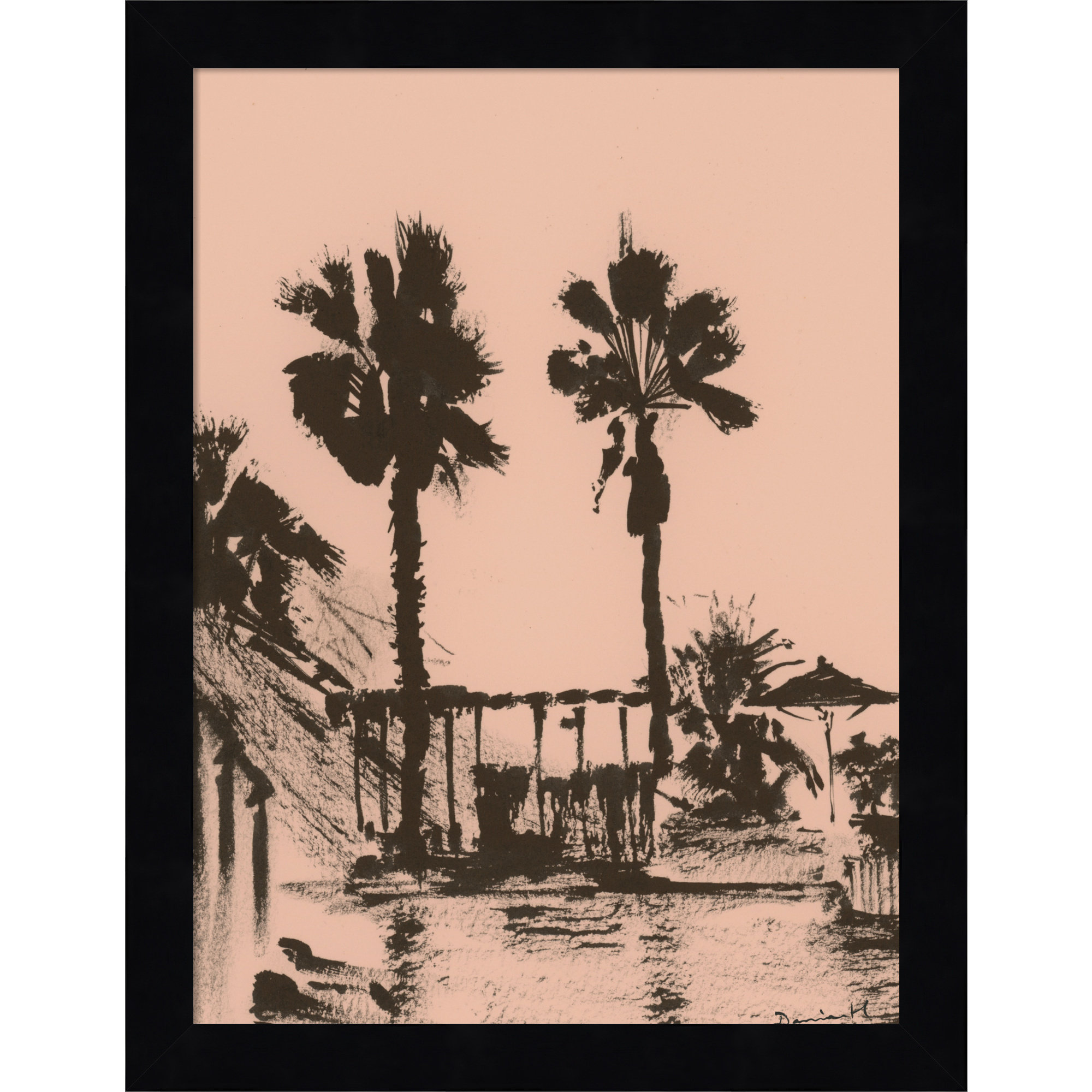 Holiday by Dan Hobday Wood Framed Wall Art Print, Black, 13" H x 10" W