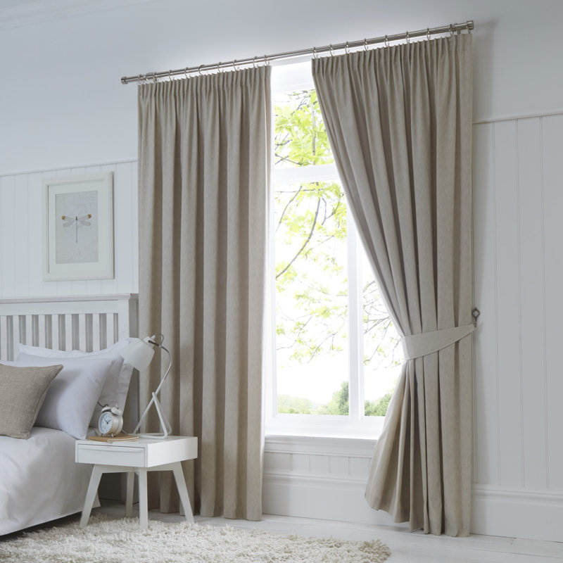 Blackout Curtain Pair, Width 229 x Drop 229 cm, Natural