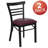 Prompton Three-Slat Ladder Back Metal Restaurant Chair-208113641