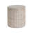 Outdoor/Indoor Lightweight Concrete Side Table,Travertine Finish
