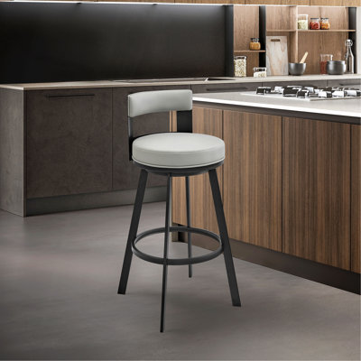 Tabouret tournant 30 "en métal avec similicuir