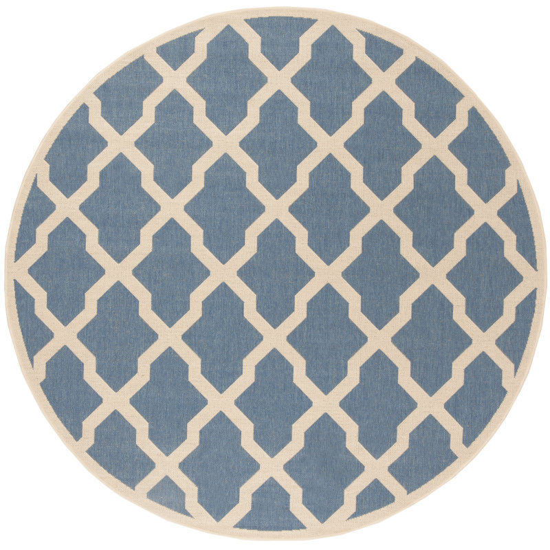 Ferrill 100 Performance Abstract Rug, Round 6'7"