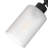 3-Light Black Cylinder Flush Mount Ceiling Light With Clear Glass