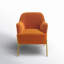 Chaise contemporaine Cleo de 26 po de largeur avec accoudoirs encastrés-1045306417