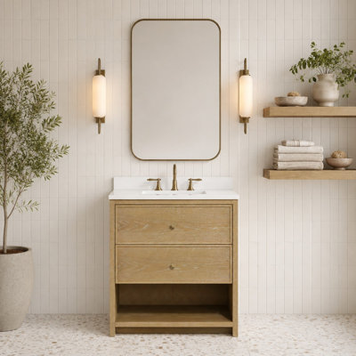 Meuble-lavabo Carolina 30 po en chêne lavé