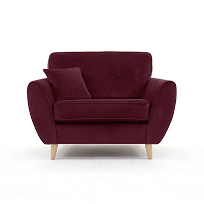 Rafe Scandi Style Velvet Loveseat