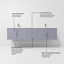 Ensemble de meuble-lavabo double mural 80 "avec miroir Geneva-87285976-91877433