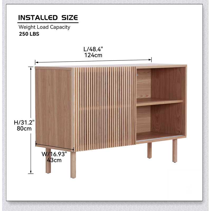 Buffet moderne avec 4 armoires, armoire de rangement et meuble télé