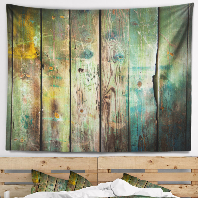 Tapisserie de bois ancien, H 50 po x l 60 po
