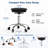 Uncaged Ergonomics® Wobble Stool Air Adjustable-Height Rolling Balance Stool