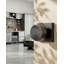 Intérieur de boutons de porte de passage noir mat, bouton de porte en alliage de zinc noir mat pour le couloir et le placard et le salon, fonction non verrouillable, réglable et réversible - paquet de 6-133091405-133091406