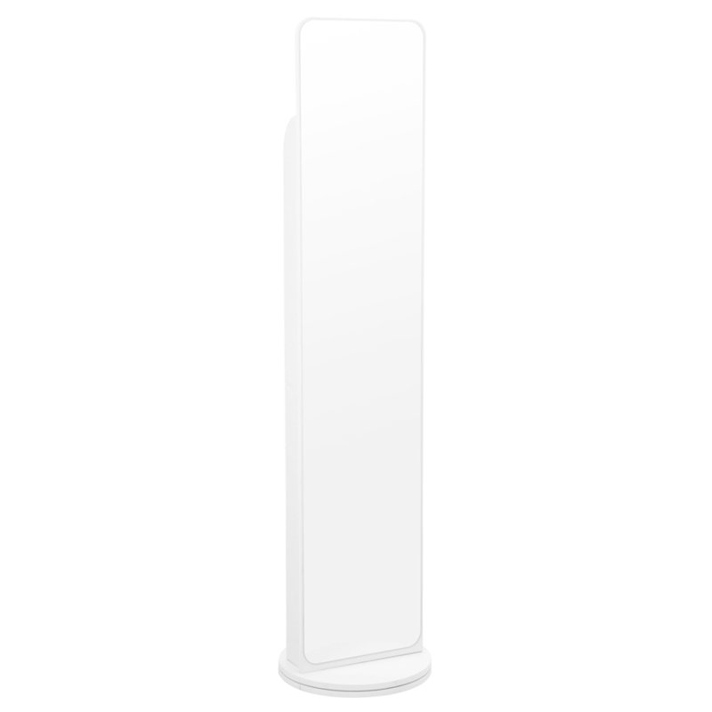 Rectangle Floor Mirror with Shelves, White